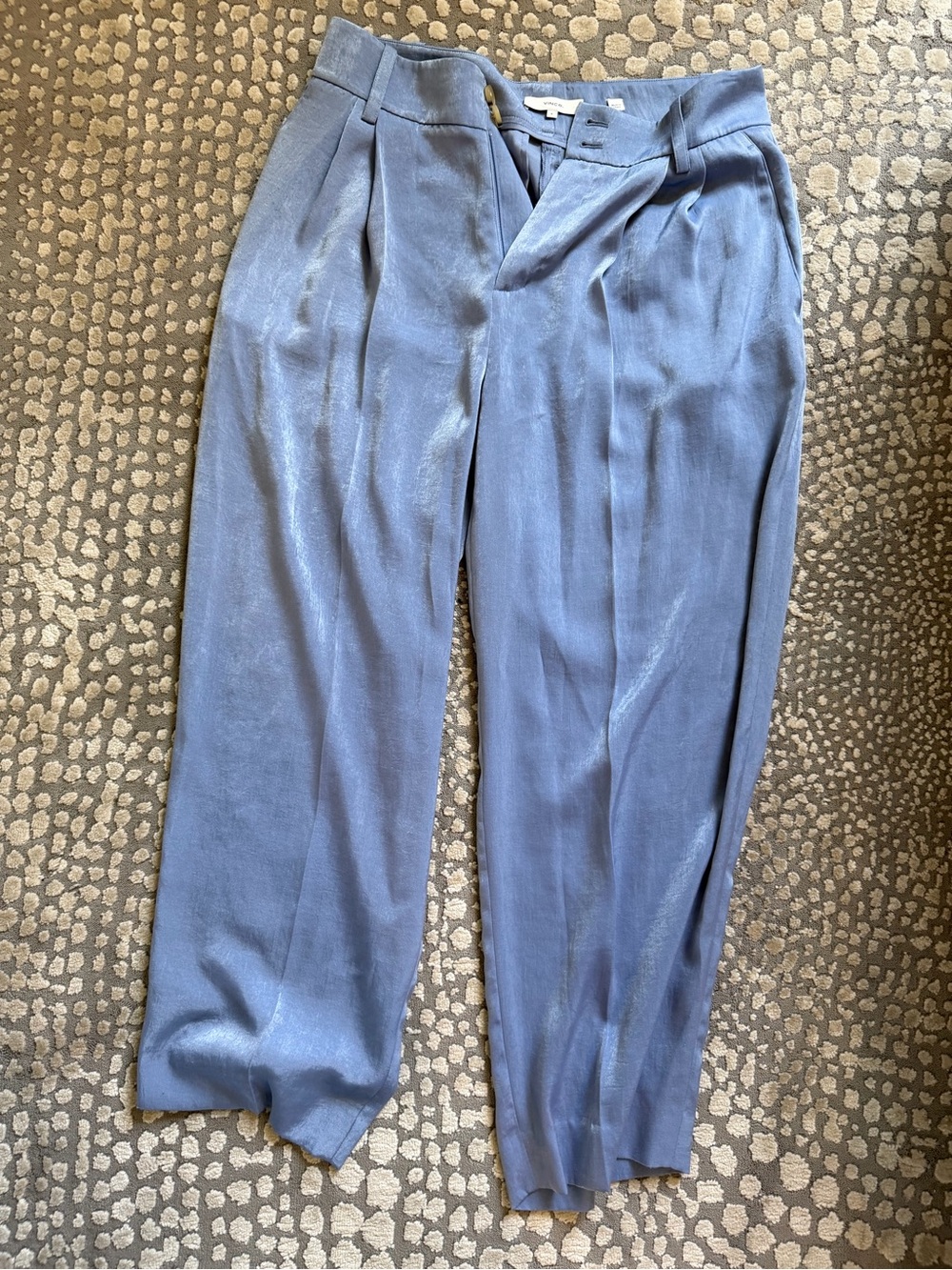 Vince Light Blue Pleated Trousers